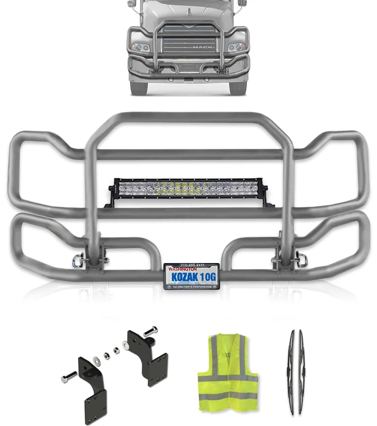 Front Grey Grille Guard Large 1999-2003 Mack CX