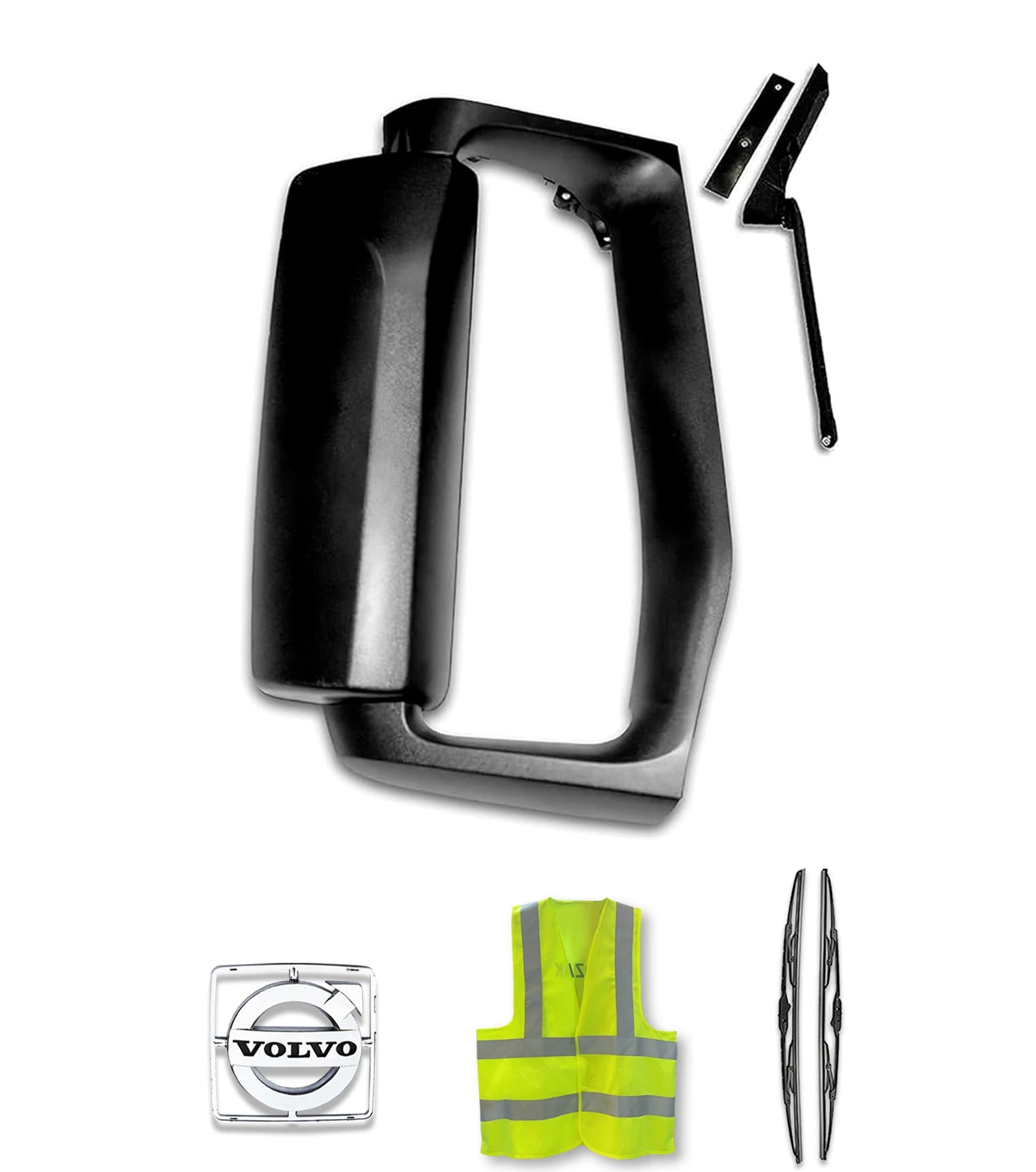 Side View Door Mirror Power Heated Black Passenger Volvo 2004+ VNL VNM VNX