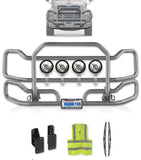 Front Grey Grille Guard Large 2004+ Mack Granite GU713 (Set-Back)
