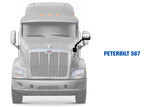 Hood Mirror Chrome Driver Peterbilt 587