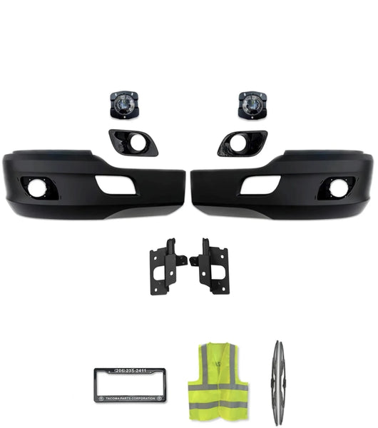 Bumper Corners Plastic Black with Bezels & Led Fogs Kenworth T680