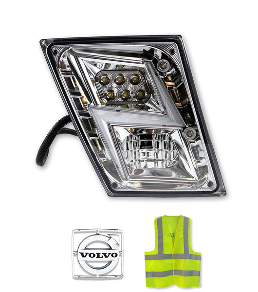 Fog LED Light Chrome Passenger 2004-2017 Volvo VNL VNM VT