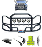 Black Front Grille Guard Large Freightliner Cascadia 2008-2017 -