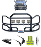 Black Front Grille Guard Large Freightliner Cascadia 2008-2017 -