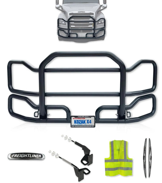 Front Grille Guard Large Black 2018+ Freightliner Cascadia 126 116