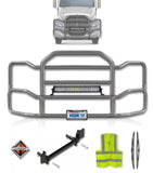 Grille Guard Large Chrome with Lights 2008+ International Prostar
