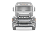 Grille Guard Large Chrome with Lights 2004+ Mack CH Set-Back