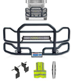 Front Grille Guard Large Black 1999-2003 Mack CH Set-Back