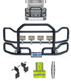 Front Grille Guard Large Black 1999-2003 Mack CH Set-Back
