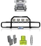 Grille Guard with Lights Black 2004+ Mack Granite GU713