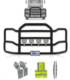 Grille Guard Large Black with Lights 2004+ Mack CH Set-Back