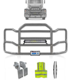 Grille Guard Large Chrome with Lights 2004+ Mack CH Set-Back