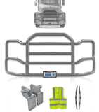 Grille Guard Large Chrome with Lights 2004-2017 Mack CX