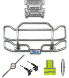 Kozak Chrome Front Grille Guard Large Volvo VNL -