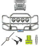 Kozak Chrome Front Grille Guard Large Volvo VNL -