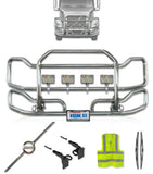 Kozak Chrome Front Grille Guard Large Volvo VNL -