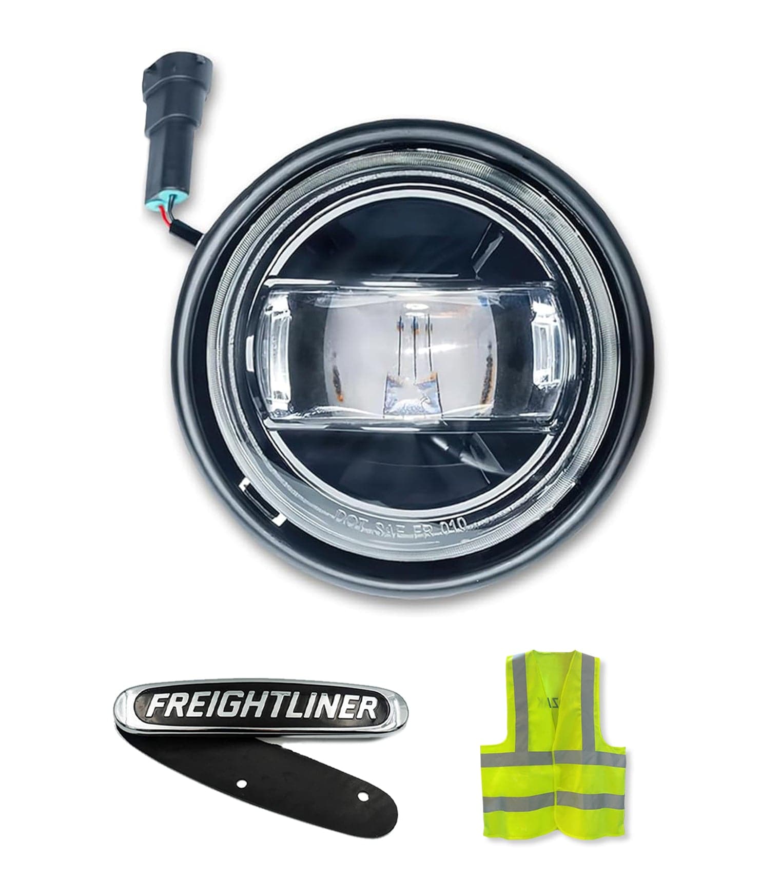 LED Fog Light Black Right Freightliner Columbia 2000-2015, Century -