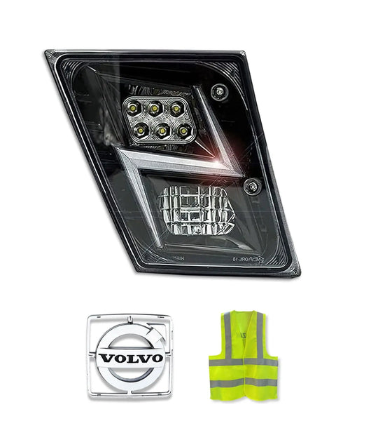 Fog LED Light Black Passenger 2004-2017 Volvo VNM VNL VT