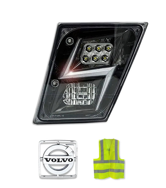 Fog LED Light Black Driver 2004-2017 Volvo VNM VNL VT