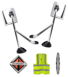 Towing Hood Mirrors Chrome Pair International Durastar -