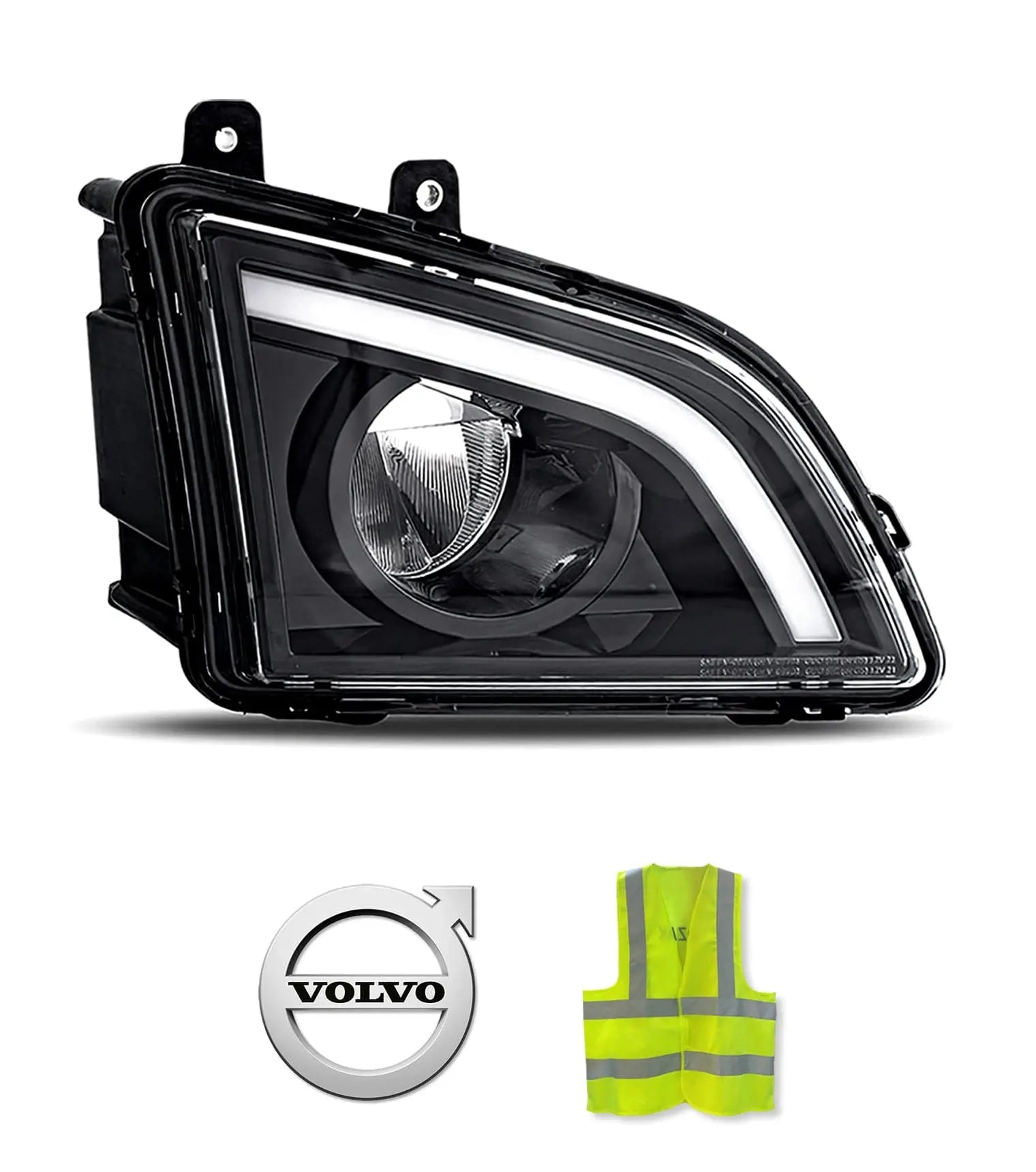Black Housing LED Fog Light Right Volvo VNL 2018+ -