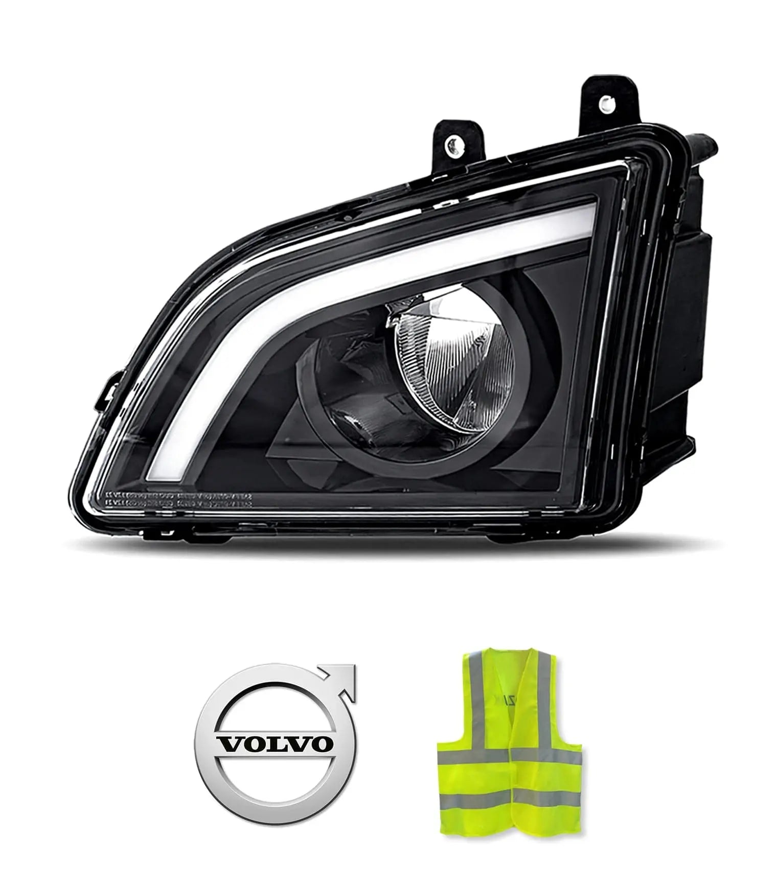 Black Housing LED Fog Light Left Volvo VNL 2018+ -