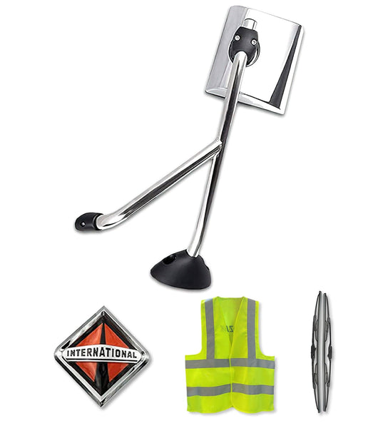 Towing Hood Mirror Chrome Left Side International Durastar