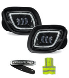 Full LED Projector Fog Lights Black Pair Freightliner Cascadia 2008-2017 -