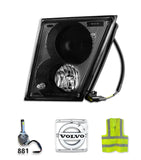 Black Single Bulb Fog Light Left Halogen Volvo VNL 2004-2017 -