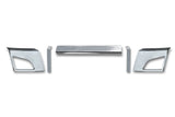 Bumper Set W/ Fog Holes, Chrome Trim & Air Flow Deflector & Brackets 2018+ Volvo VNL VNR