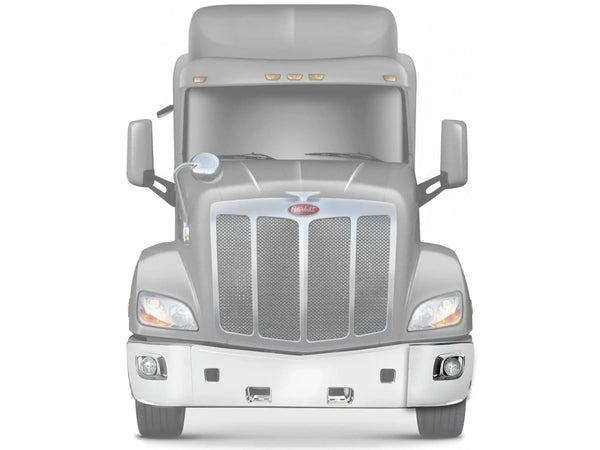 Bumper Corner with Fog Hole Chrome Driver 2013-2021 Peterbilt 579