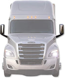 Kozak CHROME Finish Heated Door Mirror Pair SET Left and Right for Freightliner Cascadia 2018 and newer Semi Trucks PLUS Freightliner LOGO, 2x22" Windshield Wipers and Kozak Vest