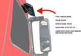 Look Down Convex Mirror Right Passenger Side Compatible with Volvo Trucks 2004 and newer - Volvo Truck Accessories - PLUS Volvo Logo Emblem and KOZAK Vest