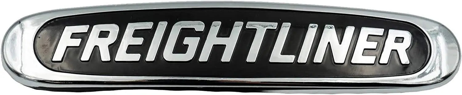 Kozak Replacement Hood Grill Freightliner Cascadia Emblem Logo Name Plate - Black with Chrome - Fits Freightliner Cascadia Semi Trucks 2018 and Newer Models