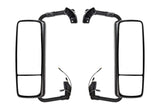 Volvo VNL Truck Door Mirror Chrome Power Heated with Arm Driver Left and Passenger Right Side with Volvo Logo, 2x 22" Windshield wipers, KOZAK Vest and Arm bracket set