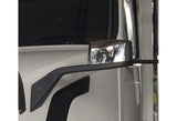 Replacement Hood Chrome Finish Mirror Left Driver Side Only With Mounting Kit for Volvo VNL 2004-2017- Volvo Truck Accessories - PLUS Volvo Logo Emblem, 2x 22" Wipers, KOZAK Reflective Vest