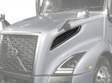 KOZAK Air Hood Vent Grille compatible with Volvo VNL 2018 2019 2020 (Driver Left Side) PLUS Logo Emblem and KOZAK Vest