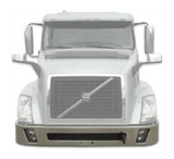 Kozak 12" Clad Bumper w/Fog Light Hole for Volvo VNL 2004-2017 - Tacoma Parts Corporation