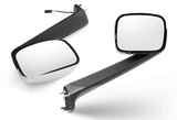 KOZAK Chrome Hood Mirror Aftermarket Replacement Right (Passenger Side) for Freightliner Cascadia 2018+ Semi Trucks PLUS Windshield Wipers, Freightliner Emblem, Frame License Plate and KOZAK Vest