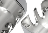 KOZAK Chrome Door Mirror Covers Right Passenger and Left Driver Side Pair Set (Two Piece) For Kenworth T680 T880 Truck Accessories PLUS Wipers, Logo and KOZAK Vest