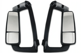 KOZAK Side View Door Mirror Power Heated Black with Arm SET & Look Down Mirror compatible with Volvo VNL 670 780 630 730 860 VNM 200 430 630 VNX 300 VN 2004-2023 + Logo, Bracket, Wipers, Vest