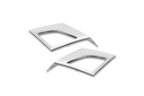 KOZAK compatible with Volvo VNL 2018+ Bumper Corners Chrome Trim w/Fog Light Holes LH RH Pair Set