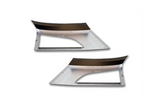 KOZAK compatible with Volvo VNL 2018+ Bumper Corners Chrome Trim w/Fog Light Holes LH RH Pair Set