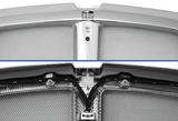 KOZAK Grille Chrome with Aluminum Bug Mesh Net Compatible with Kenworth T660 Models L29-1053-100 PLUS Kenworth Logo 2x 22" Windshield wipers and KOZAK Vest