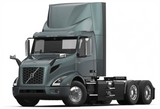 KOZAK Black Plastic Air Deflector Left Driver Side compatible with Volvo VNL 2018+ PLUS Logo with Stripe, 2X 22 Windshield Wipers, License Plate Holder and Vest