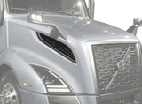KOZAK Air Hood Vents Grille Set Compatible with Volvo VNL 2018 2019 2020 (Driver Left and Passenger Right Side) Plus Logo Emblem and KOZAK Vest