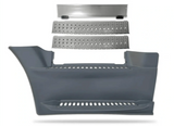 KOZAK Front Fairing Step Panel (Left Driver Side) with 2X Steps and Upper Step Trim for Freightliner Cascadia 2008-2017 Plus Logo, 2x22 Windshield Wipers, License Plate Frame and Vest