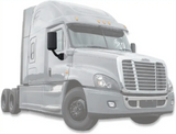 Kozak Black Heated Door Side Mirror Right (Passenger Side) for Freightliner Cascadia 2008-2017 PLUS Freightliner Logo Emblem, 2x 22 inch Windshield Wipers and KOZAK Reflective Vest included