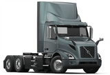 KOZAK Black Plastic Air Deflector Right Passenger Side compatible with Volvo VNL 2018+ PLUS Logo with Stripe, 2X 22 Windshield Wipers, License Plate Holder and Vest