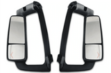 KOZAK Side View Door Mirror Power Heated Chrome With LED Turn Signal with Arm SET (Left & Right) & Look Down Mirror compatible with Volvo VNL, VNM, VNX, VN 2004-2023 + Logo, Bracket, Wipers, Vest